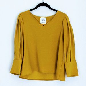 Mustard Puff Sleeve Blouse - Japan
